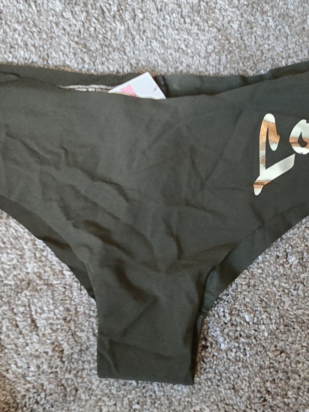Victoria's Secret Kids Olive Green Hipster Bottoms with Metallic Accent